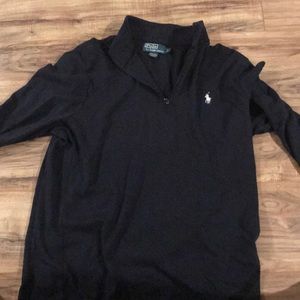 Navy blue polo quarter zip